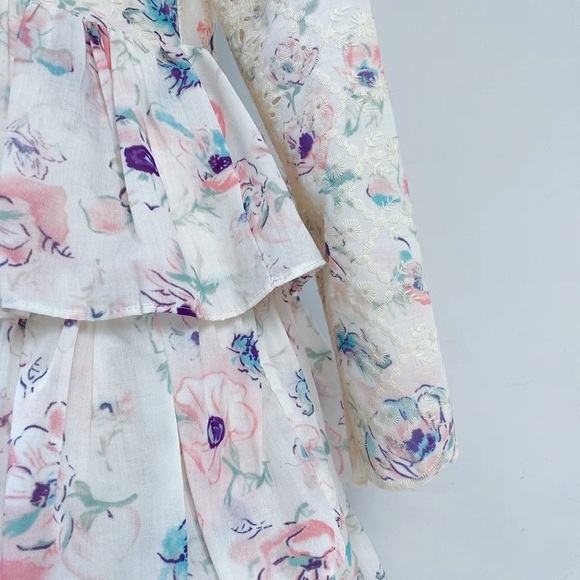 Designer-Style Lace Ruffle Maxi Dress - Picture 11 of 15